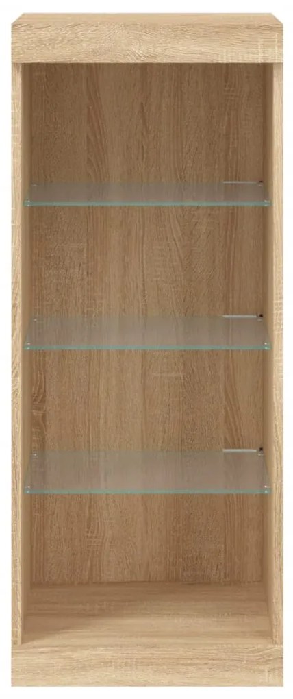 vidaXL Μπουφές με Φώτα LED Sonoma Δρυς 41 x 37 x 100 εκ.