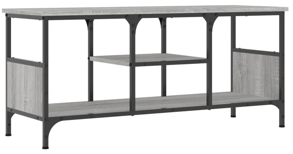 vidaXL Έπιπλο Τηλεόρασης Sonoma Γκρι 100x35x45 εκ. Επεξ. Ξύλο/Σίδερο
