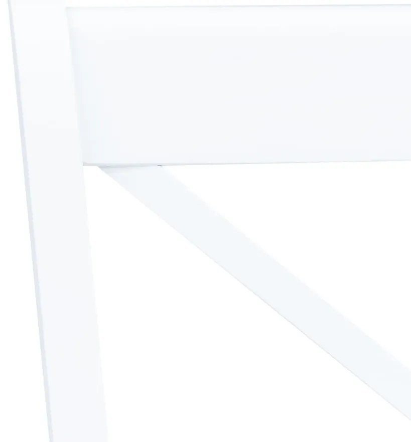 vidaXL Καρέκλες Τραπεζαρίας 6 τεμ. Λευκές Μασίφ Ξύλο Καουτσουκόδεντρου