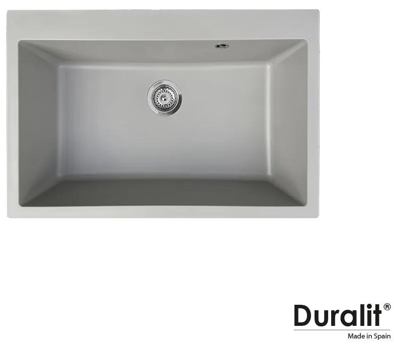 Νεροχύτης Συνθετικός Ένθετος 76x50cm για ερμάριο 80 εκ.Platinum Duralit KZ075-430