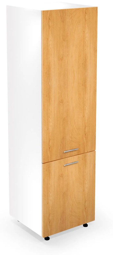 VENTO DP-60/214 high cargo cabinet, color: white/honey oak DIOMMI V-UA-VENTO-DU-60/214-D.MIODOWY