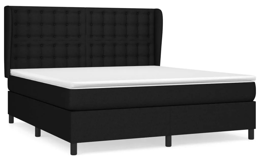 ΚΡΕΒΑΤΙ BOXSPRING ΜΕ ΣΤΡΩΜΑ ΜΑΥΡΟ 160X200 ΕΚ. ΥΦΑΣΜΑΤΙΝΟ 3128295