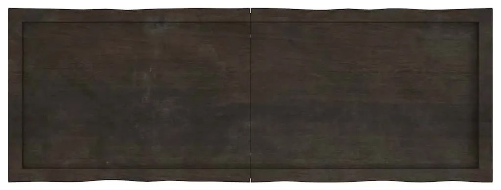 vidaXL Επιφ Τραπεζιού Αν Καφέ 140x50x(2-4)εκ.Ακατέργ. Μασίφ Ξύλο Δρυός