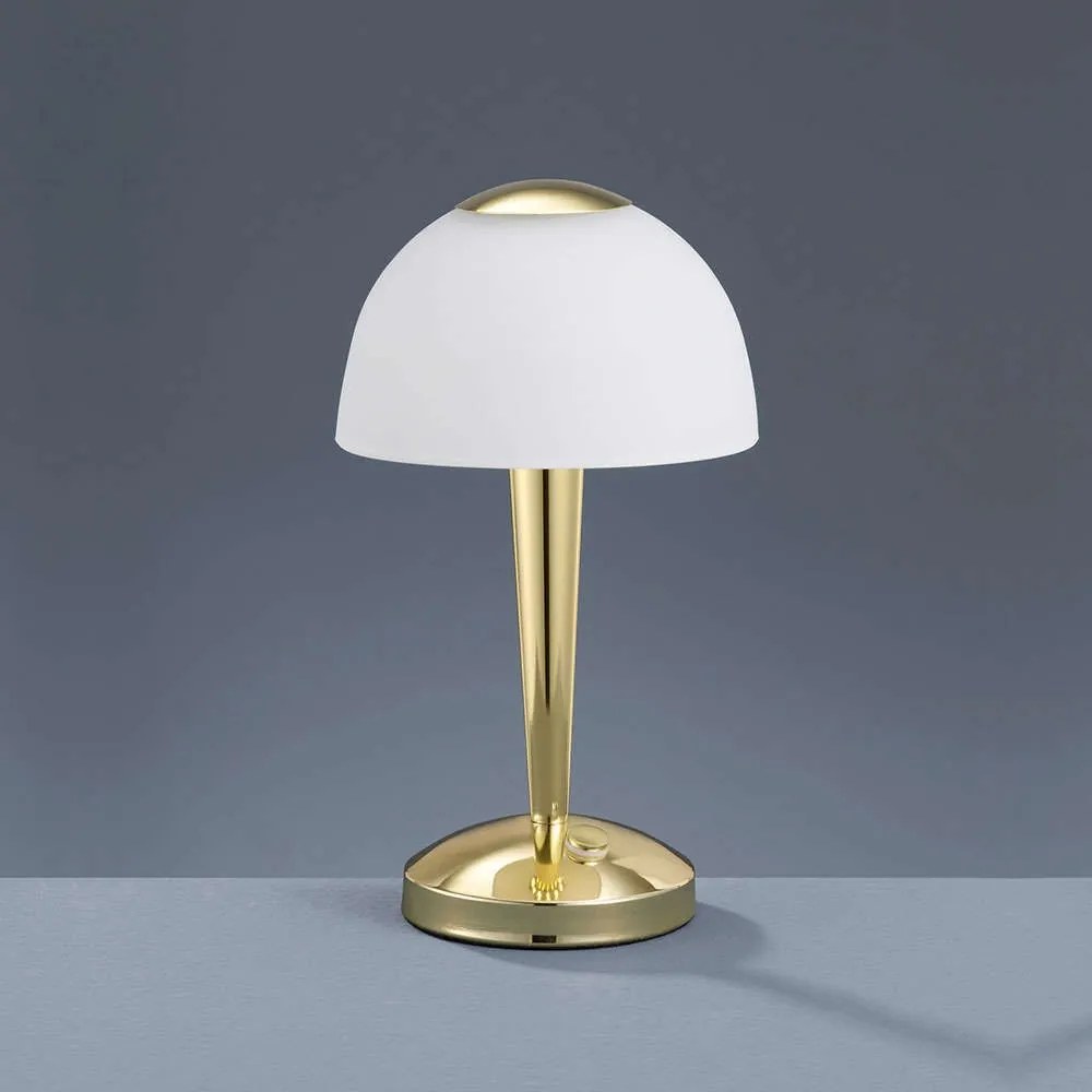 Φωτιστικό Επιτραπέζιο Led Ventura 350Lm 29x15cm Brass-White 529990103 Trio Lighting Metal, Glass
