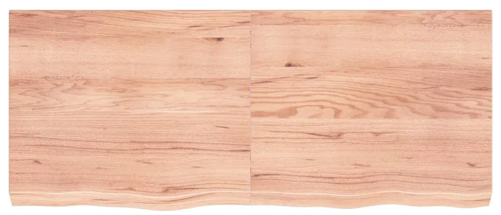 vidaXL Ράφι Τοίχου Ανοιχτό Καφέ 120x50x(2-6)εκ. Επεξ. Μασίφ Ξύλο Δρυός