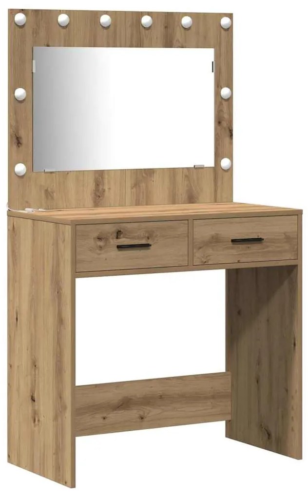 vidaXL Τραπέζι περιποίησης με συρτάρι 2 pcs Καφέ 40 x 41 x 75 εκ