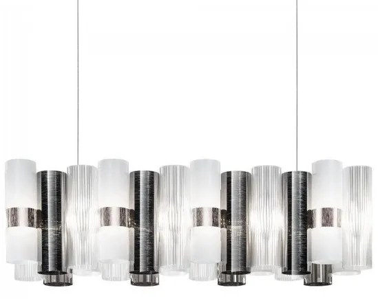 Κρεμαστό Φωτιστικό Οροφής LED 70W Dimmable Μήκος 93cm La Lollo 100 Slamp-LALSXXLPWT01T00NMTEU-Ανθρακί LALSXXLPWT01T00NMTEU