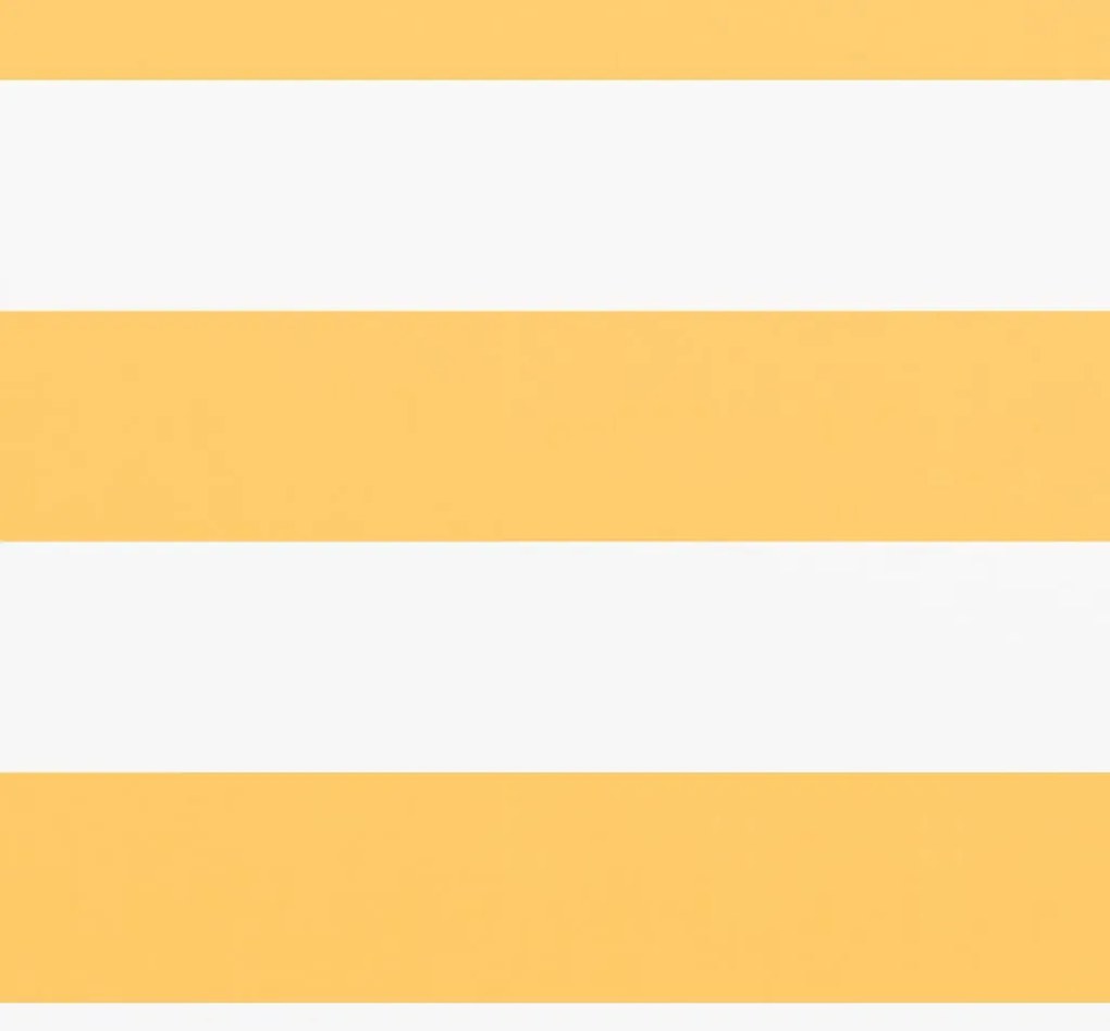 vidaXL Διαχωριστικό Βεράντας Λευκό/Κίτρινο 120 x 300 εκ. Ύφασμα Oxford