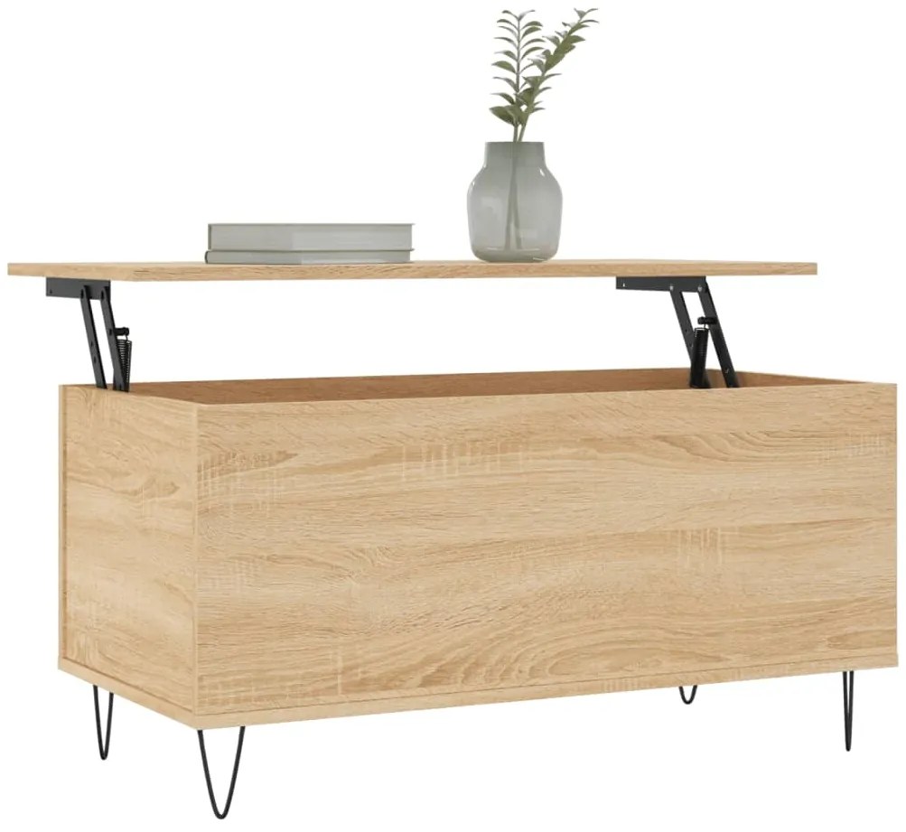 vidaXL Τραπεζάκι Σαλονιού Sonoma Δρυς 90x44,5x45εκ. Επεξεργασμένο Ξύλο