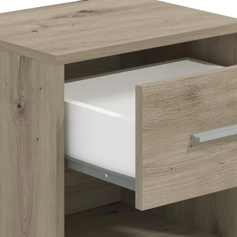 Σετ 2 Κομοδίνα Garona 2NO1F Γκρί Δρύς 42x33x42 εκ. 42x33x42 εκ.