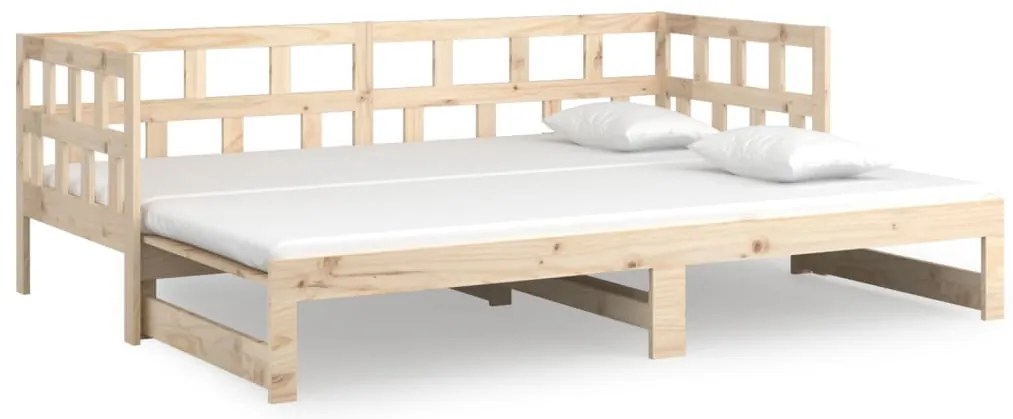 vidaXL Καναπές Κρεβάτι Συρόμενος 2x(90x200) εκ. από Μασίφ Πεύκο