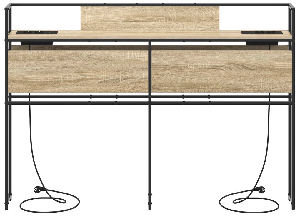 vidaXL Κεφαλάρι Αποθήκης Sonoma Δρυς 135 cm Επεξεργασμένο ξύλο