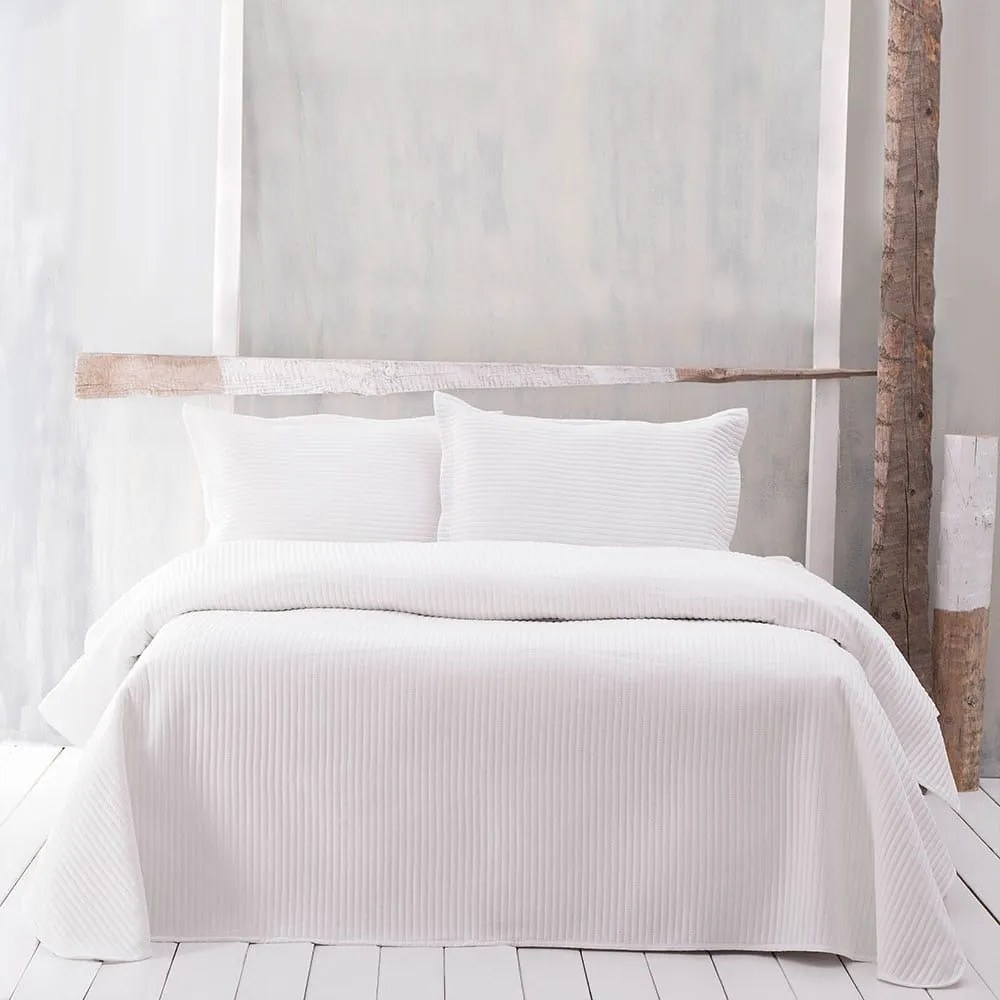 Κουβερλί Jazz 2 Σετ 3τμχ Ecru Ρυθμός Queen Size Microsatin