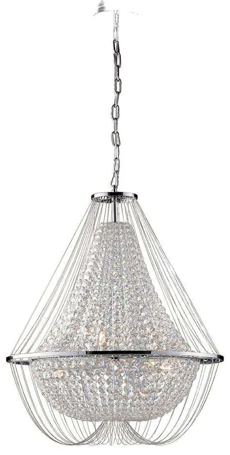 Φωτιστικό Οροφής I-Vienna-S60 CR Chrome Luce Ambiente Design Crystal