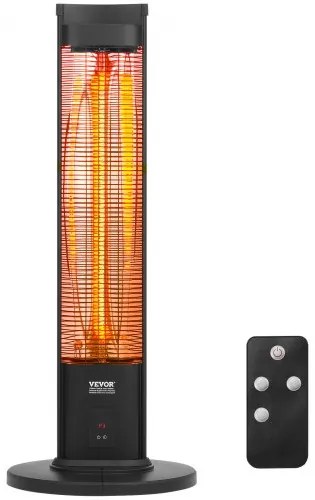 VEVOR Infrared Heater 2000W Electric Space Heater Remote Control 3 Speeds Timer