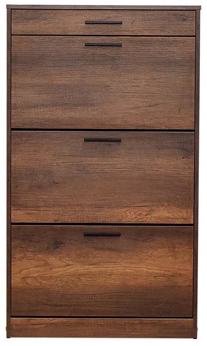 Παπουτσοθήκη Flat Megapap 18 ζεύγων χρώμα καρυδί 75x29x128εκ.