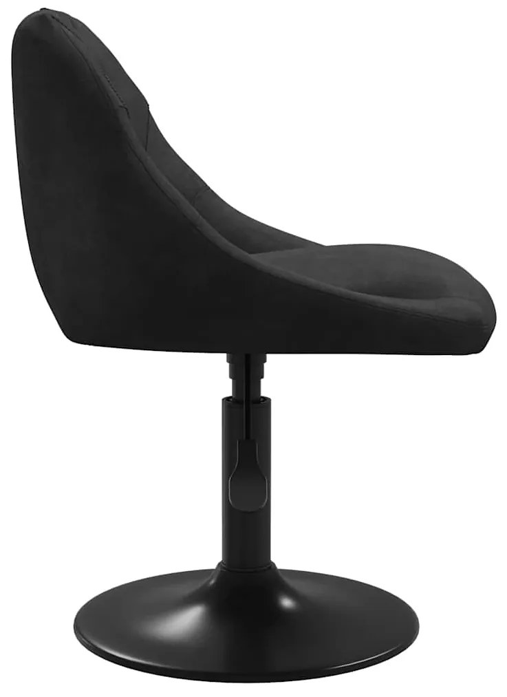 vidaXL Καρέκλες Τραπεζαρίας Περιστρεφόμενες 2 τεμ. Μαύρες Βελούδινες