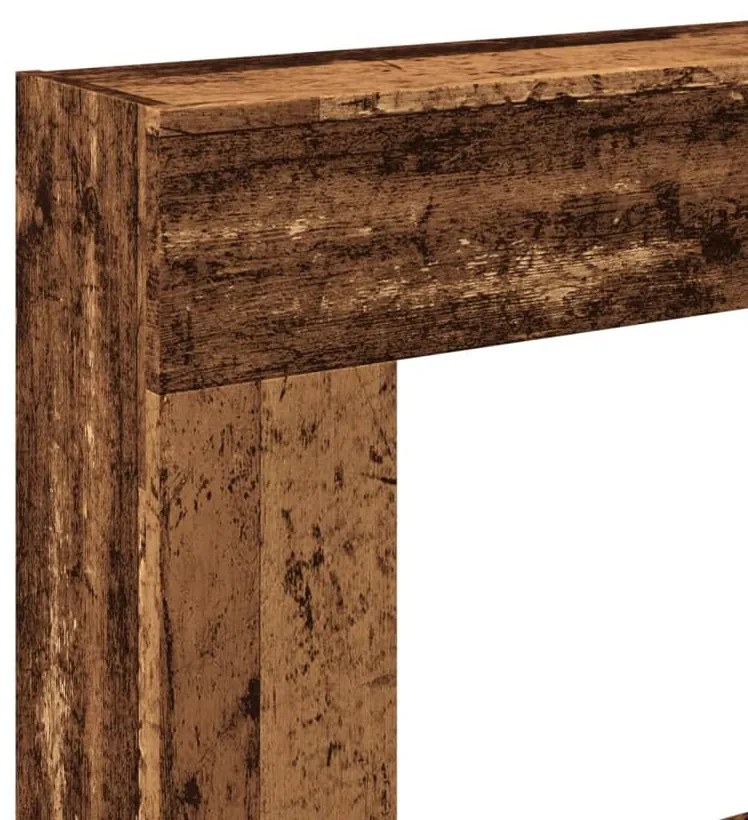 vidaXL Πλαίσιο Τζακιού Όψη Παλαιού Ξύλου 81x18x82 εκ. Επεξ. Ξύλο