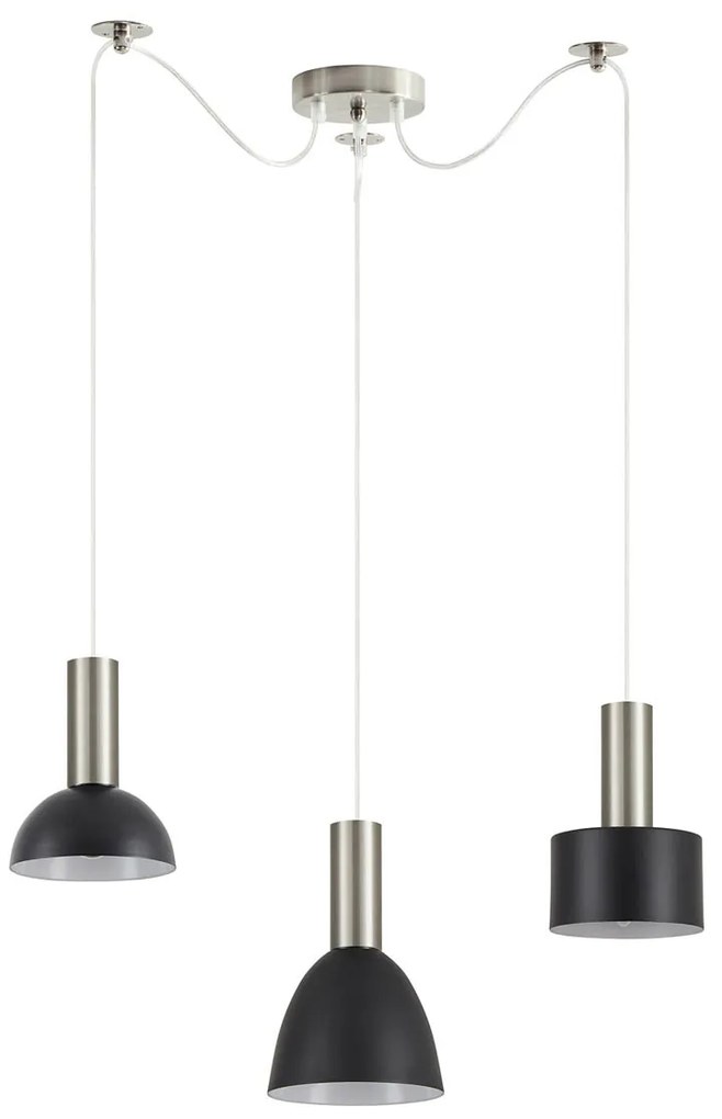 Φωτιστικό Οροφής Τρίφωτο Homelighting 77-8929 Flex Nickel