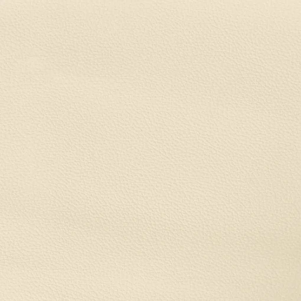 Πλαίσιο Κρεβατιού Boxspring Κρεμ 140x200 εκ. Συνθετικό Δέρμα - Κρεμ