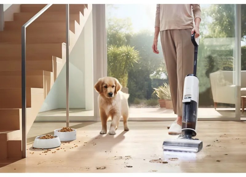 Κάθετη ηλεκτρική σκούπα Tineco Floor One S7 Steam Plus 4B1, 240W, Στεγνό/Υγρό, 0,7 l βρώμικο/0,8 l καθαρό, οθόνη LED και φωτισμός, Ατμός + στέγνωμα, Λευκό/μαύρο