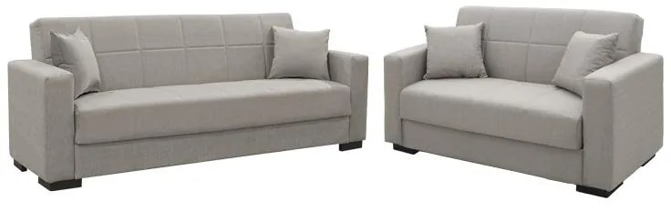 Σετ σαλονιού Vox 2τεμ ύφασμα σε ανοιχτή γκρι απόχρωση 214x83x82 εκ.