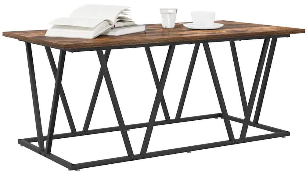 vidaXL Τραπεζάκι σαλονιού Καπνιστή δρυς 100 x 50 x 40 cm
