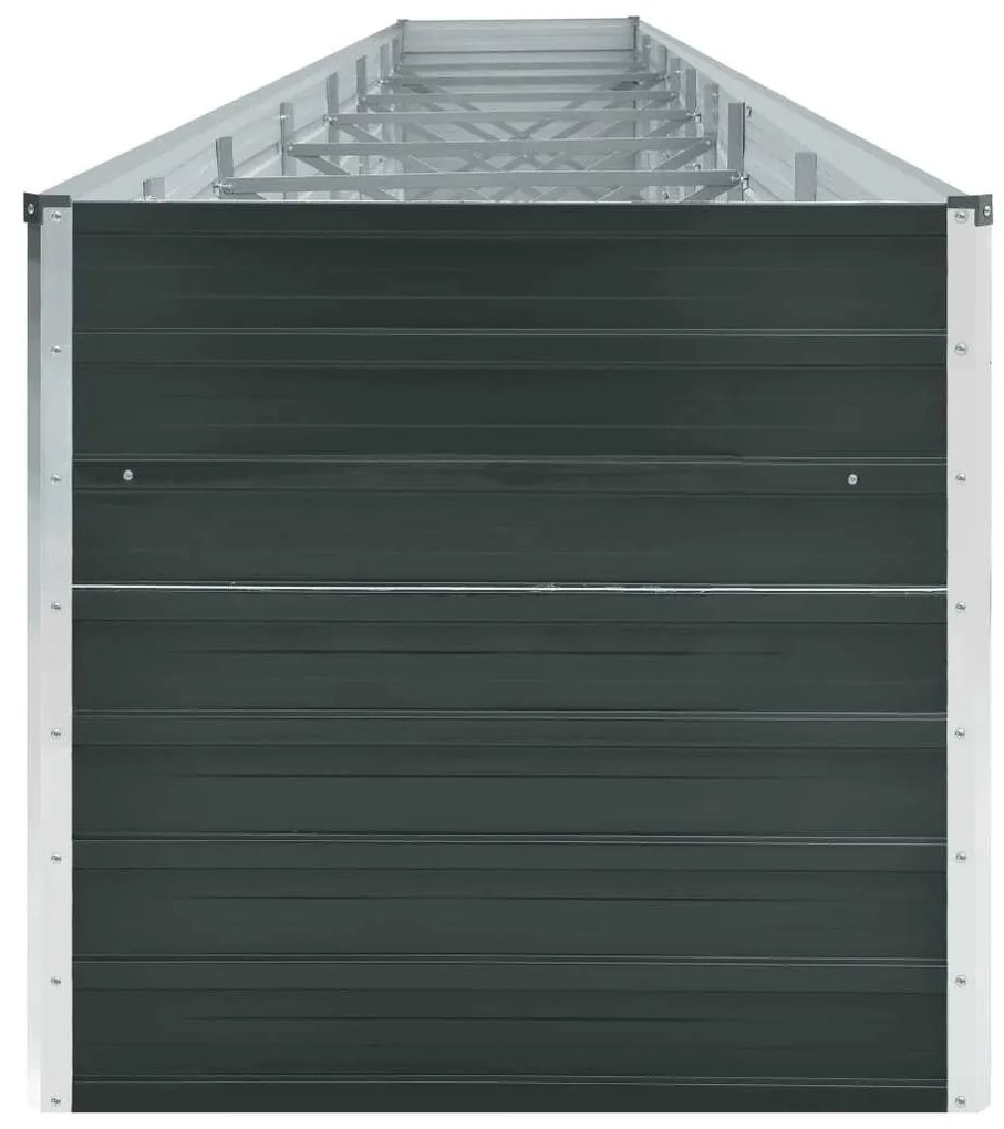 vidaXL Ζαρντινιέρα Υπερυψωμένη Ανθρακί 600x80x77 εκ. Γαλβαν. Χάλυβας