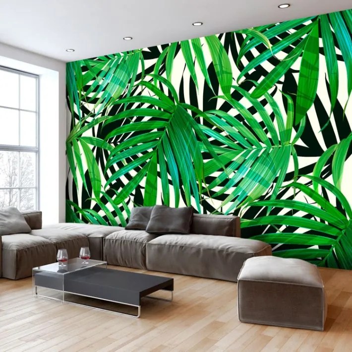 Αυτοκόλλητη φωτοταπετσαρία - Tropical Leaves - 245x175