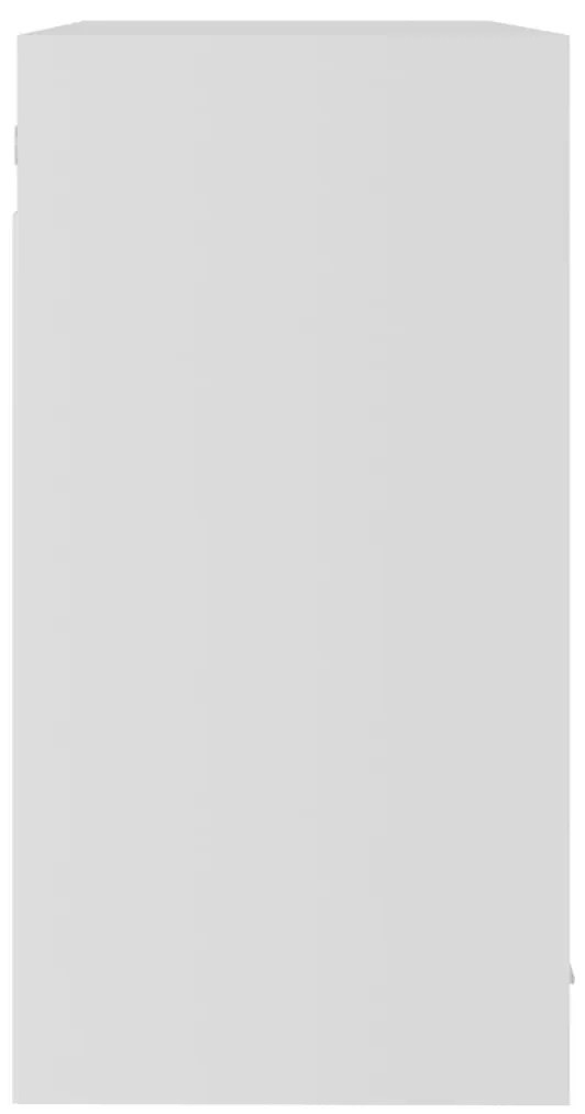 vidaXL Κρεμαστό Γυάλινο Ντουλάπι "Lyon" Λευκό 80x31x60 εκ. από Τεχνητό Ξύλο