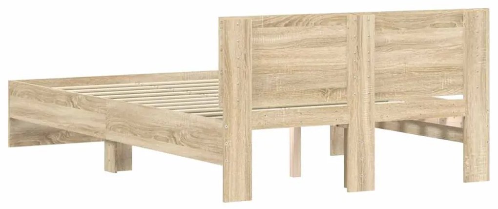 vidaXL Πλαίσιο Κρεβατιού με Κεφαλάρι Sonoma Δρυς 120x190 εκ.
