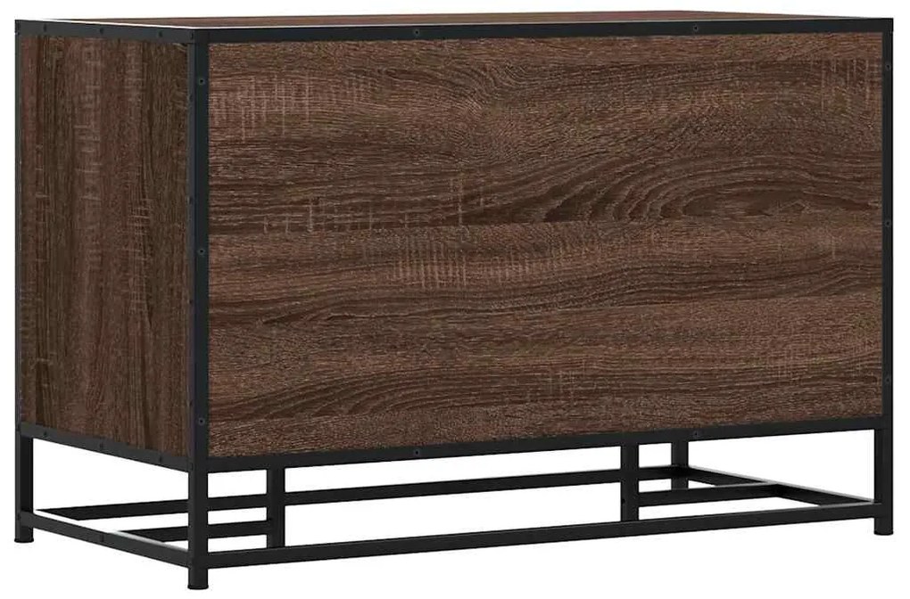 vidaXL Πάγκος παπουτσιών καφέ δρυς 80x40x53,5 cm