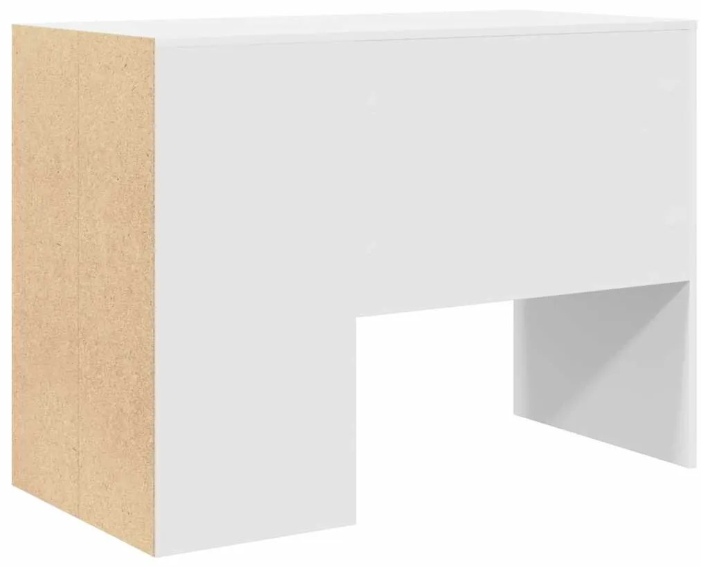 vidaXL Γραφείο με ράφι Λευκό 102 x 50 x 75 εκ Επεξεργασμένο ξύλο