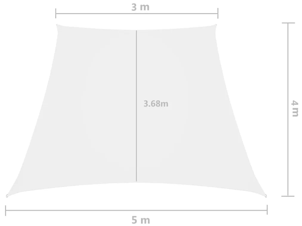 vidaXL Πανί Σκίασης Τρίγωνο Λευκό 3/5x4 μ. από Ύφασμα Oxford