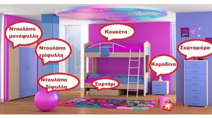 SarrisBros  Σετ Παιδικού Δωματίου Με Κουκέτα/Δρυς Σιέλ 2τμχ BEST-101160