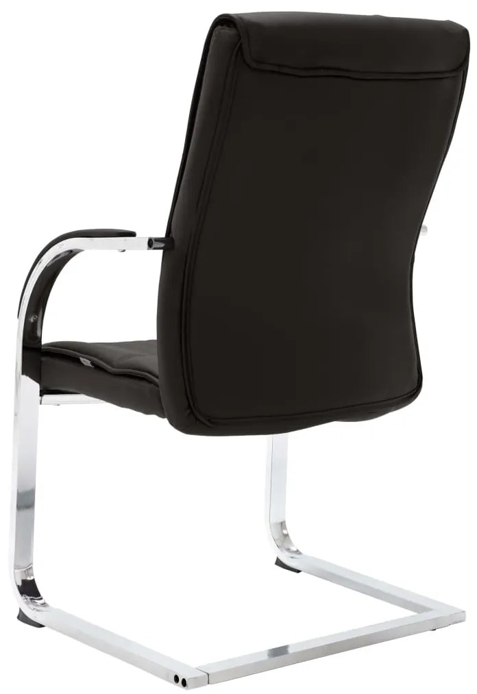 vidaXL Καρέκλα Γραφείου «Πρόβολος» Μαύρη από Συνθετικό Δέρμα