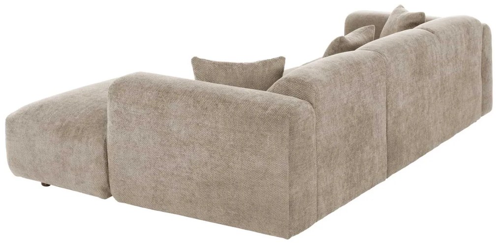 ΚΑΝΑΠΕΣ ΓΩΝΙΑ BRICKEN HM3275.01R ΜΠΕΖ ΥΦΑΣΜΑ 110-282x98-160x72Υεκ.