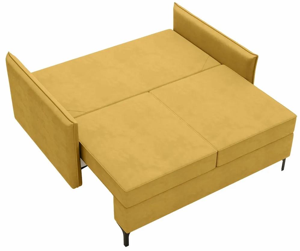 Καναπές κρεβάτι Clovis 110, Αριθμός θέσεων: 2, Αποθηκευτικός χώρος, Γκρι, 101x145x96cm, 74 kg, Πόδια: Μέταλλο, Ξύλο: Πεύκο | Epipla1.gr