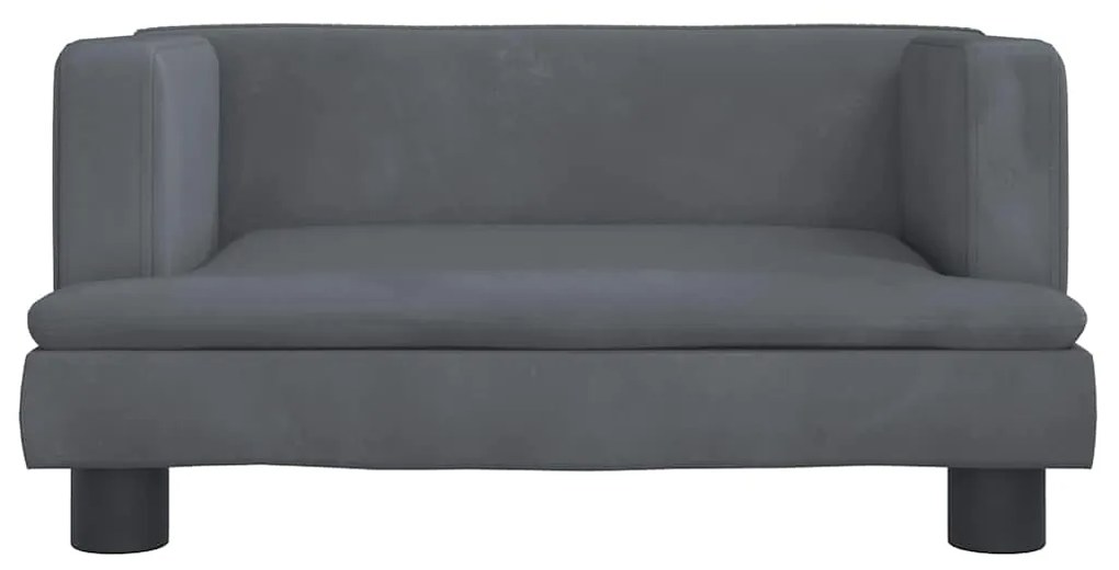 vidaXL Καναπές Παιδικός Σκούρο Γκρι 60 x 40 x 30 εκ. από Βελούδο
