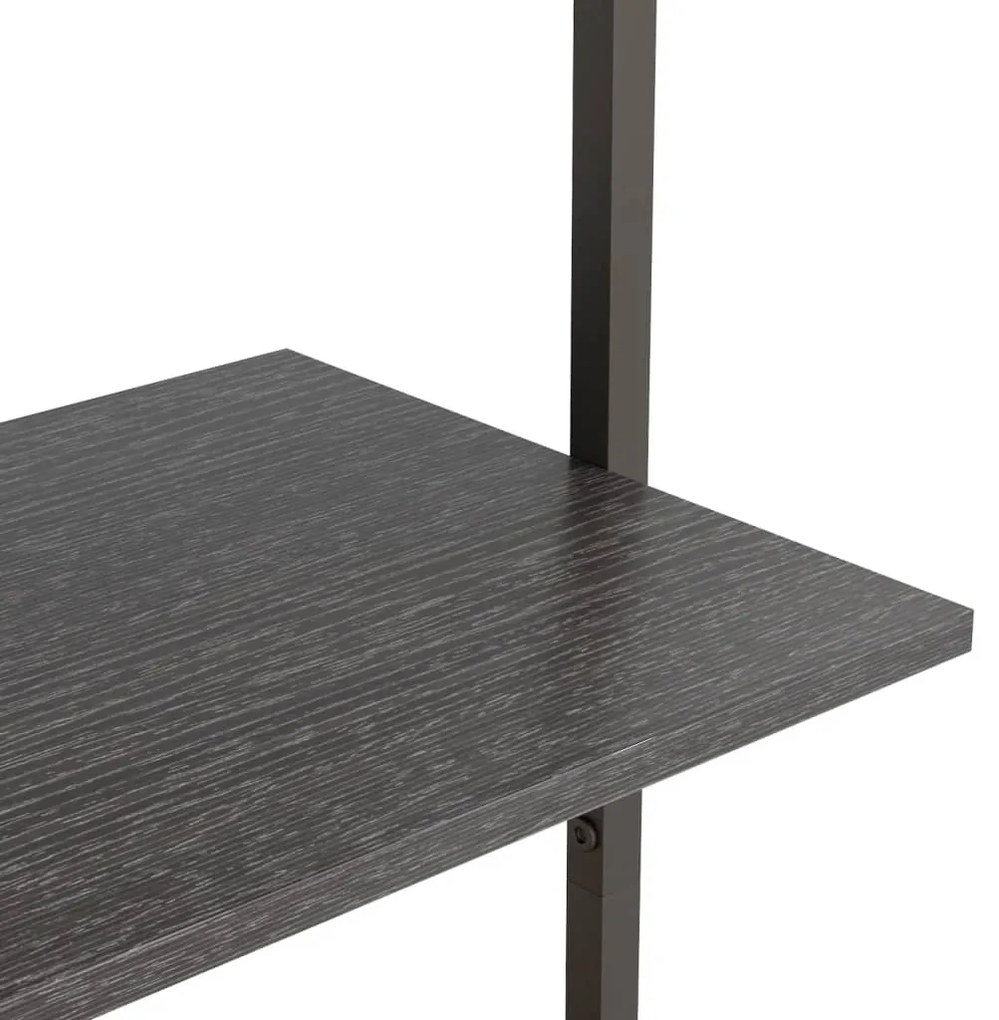 vidaXL Ραφιέρα Κεκλιμένη 4 Επιπέδων Μαύρη 64 x 35 x 152,5 εκ.