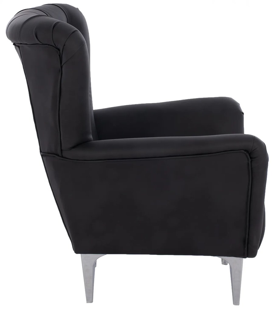 ΠΟΛΥΘΡΟΝΑ ΜΠΕΡΖΕΡΑ Τ. CHESTERFIELD ΣΕ ΧΡΩΜΑ ΜΑΥΡΟ HM9217.01 87x88x100 εκ.