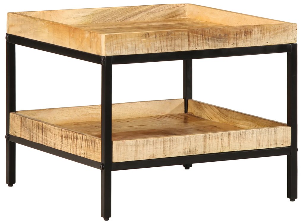 vidaXL Πλευρικό Τραπέζι 55x55x45 cm Μασίφ Ξύλο Ρουστίκ Μάνγκο