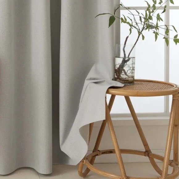 Beauty Home Κουρτίνα Full Blackout σκίασης με 8 κρίκους Total Art 8446 140x270 Εκρού