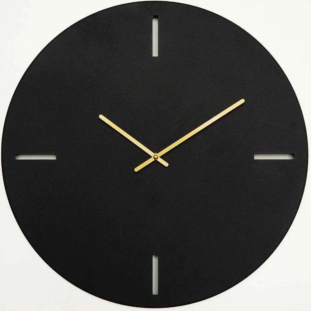 Ρολόι Τοίχου Timeless 507ATP1519 Φ48cm Black-Gold Wallity Ατσάλι