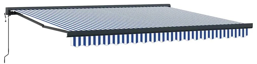 vidaXL Σκηνίτσα Αναδιπλούμενη Μπλε και λευκό 350 x 250 εκ