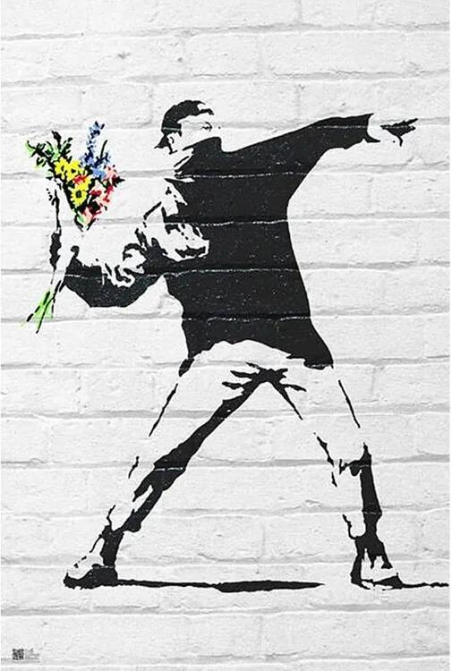 Αφίσα Banksy street art - Graffiti Throwing Flow, (61 x 91.5 cm)