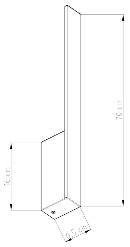 Sollux Φωτιστικό τοίχου Lahti 1,αλουμίνιο,1xLED/15w