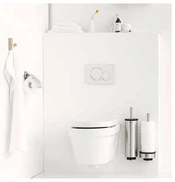 Βούρτσα τουαλέτας Brabantia Profile 90300284, 43 cm, Πλήρως επικαλυμμένη βούρτσα, Επιτοίχια τοποθέτηση, Inox
