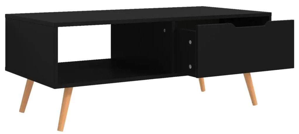 Τραπεζάκι Σαλονιού Μαύρο 100 x 49,5 x 43 εκ. από Επεξ. Ξύλο 326787