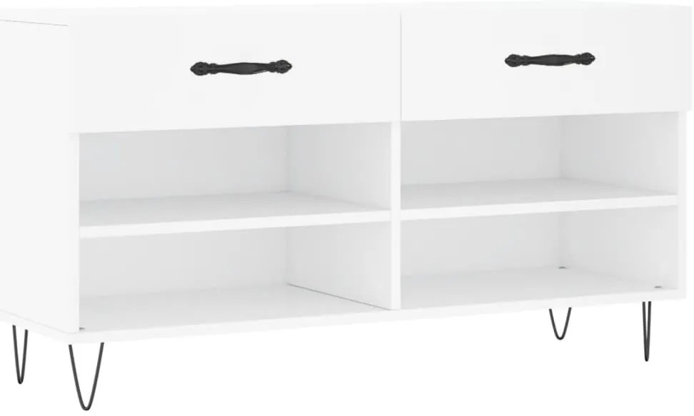vidaXL Παπουτσοθήκη Λευκή 102 x 35 x 55 εκ. από Επεξεργασμένο Ξύλο